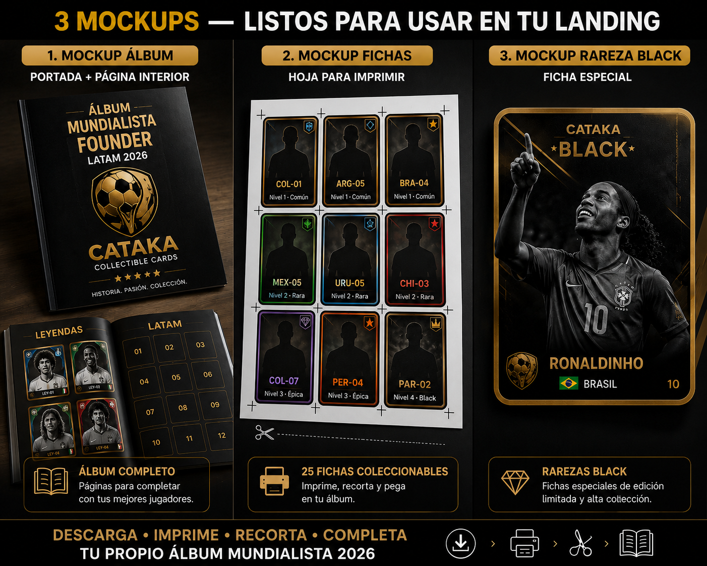 Álbum mundialista terminado con fichas pegadas